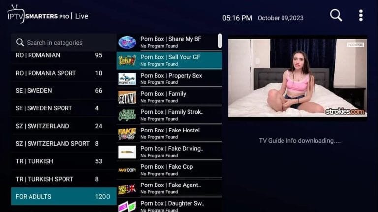 IPTV Chaînes Adultes